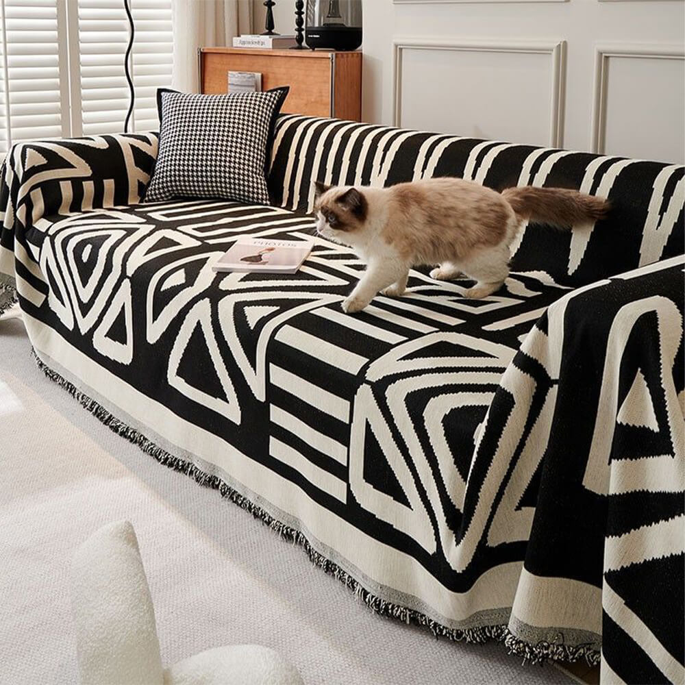 Five-Color Geometric Sofa Cover - Bold Patterns for a Modern Look - Holidayae