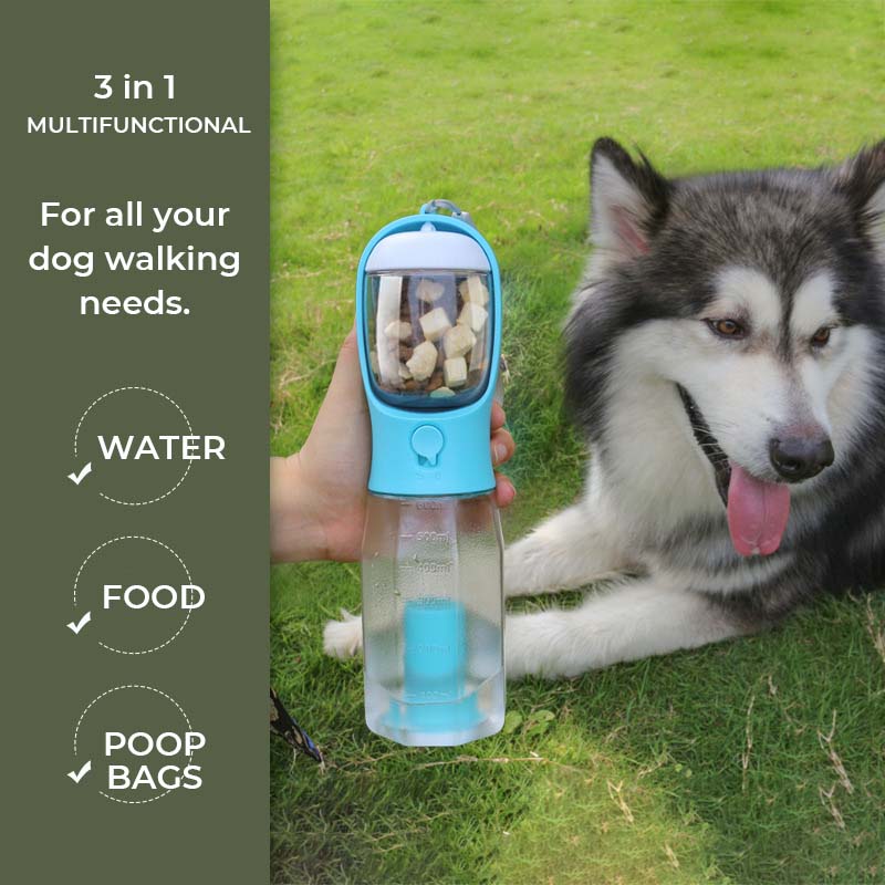 3 in 1 Multifunctional Portable Dog Walking Water Bottle - Holidayae