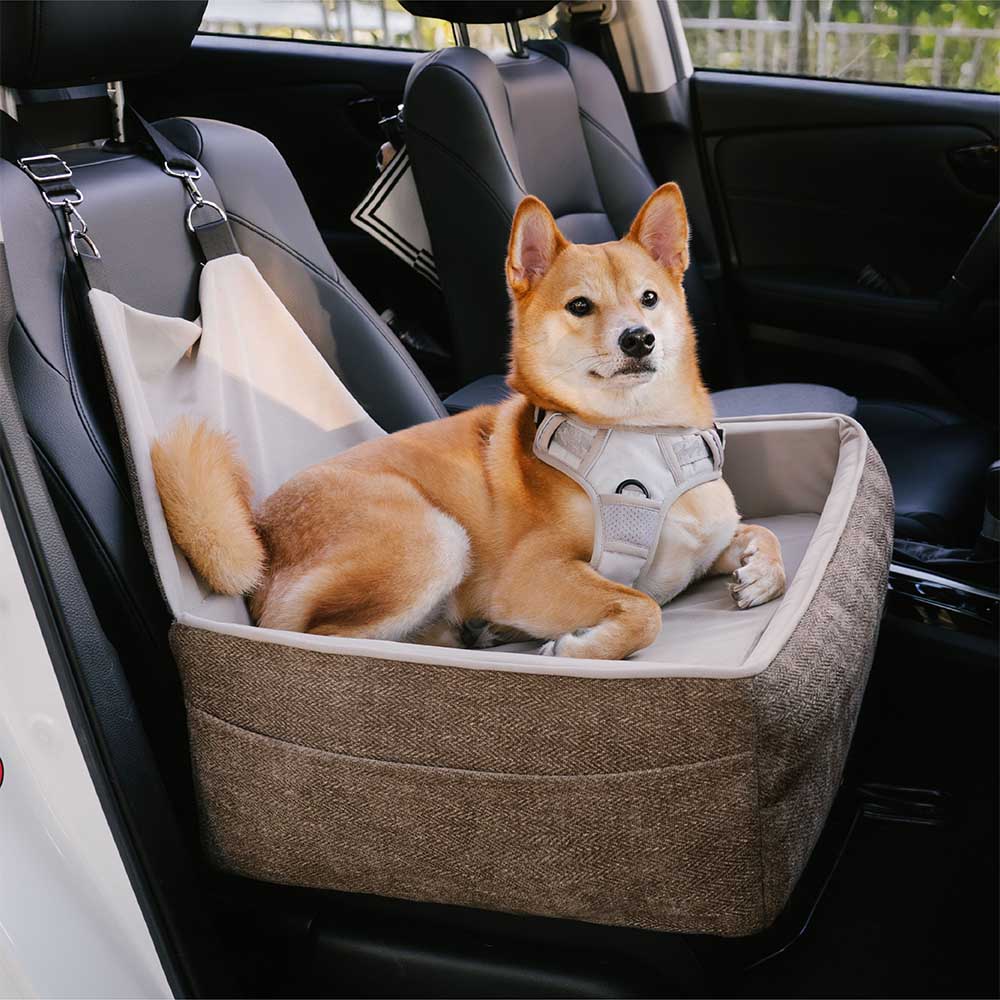 Travel Safety Seat Thickened Elevated Dog Car Seat Bed - Holidayae