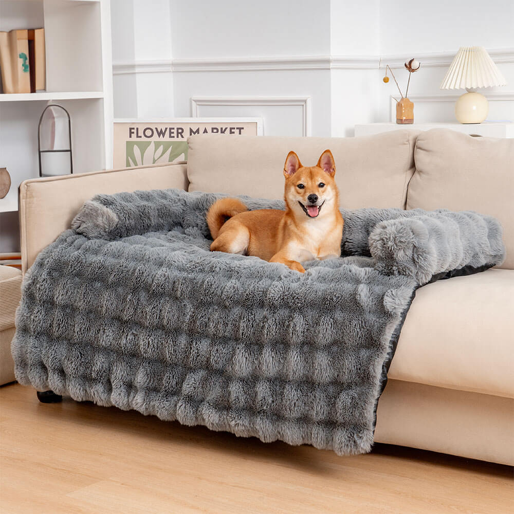 Fluffy Fuzzy Calming Dog Bed Sofa Protector Pet Mat - Holidayae