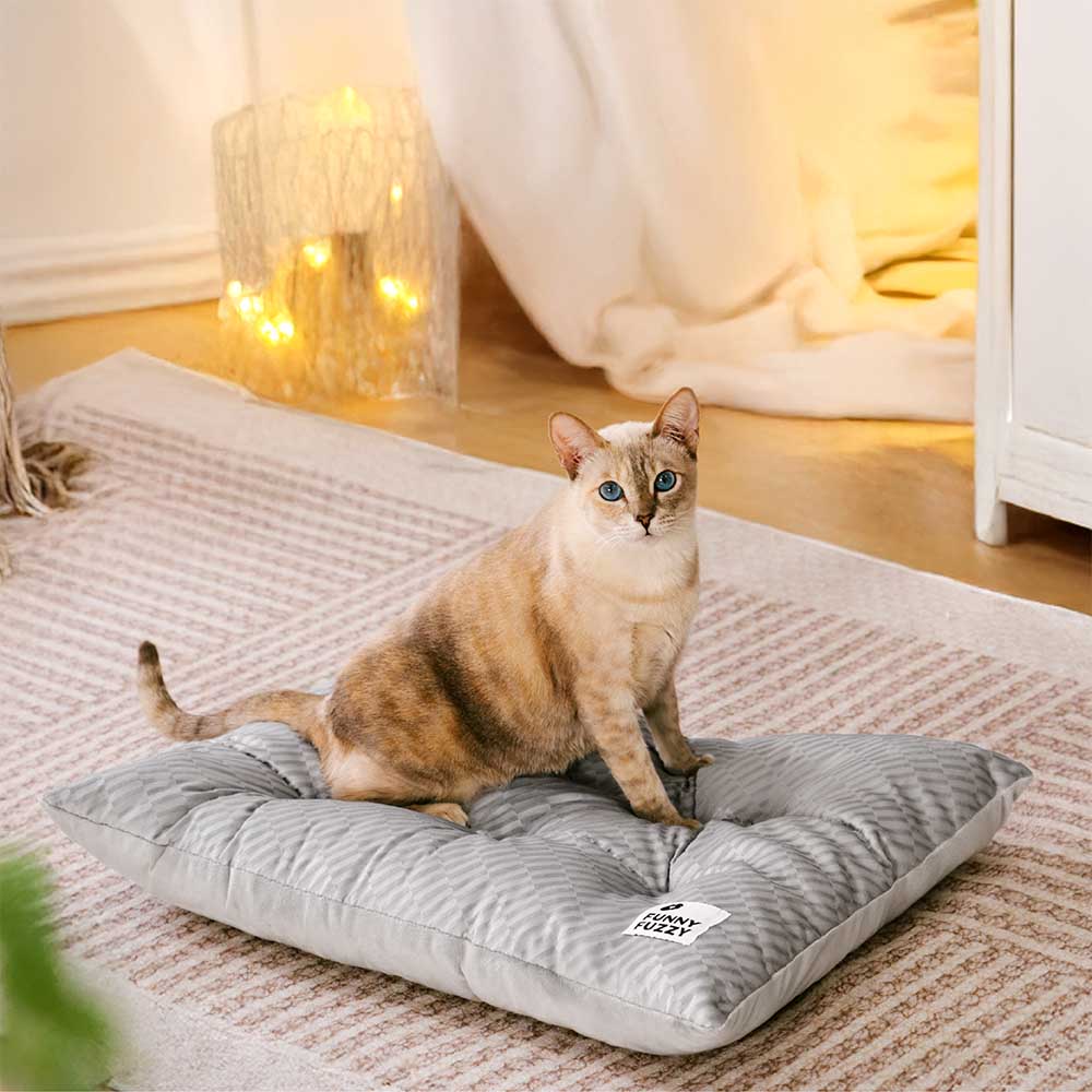Dual-Sided Cozy Plush Washable Calming Cat Mat - Holidayae