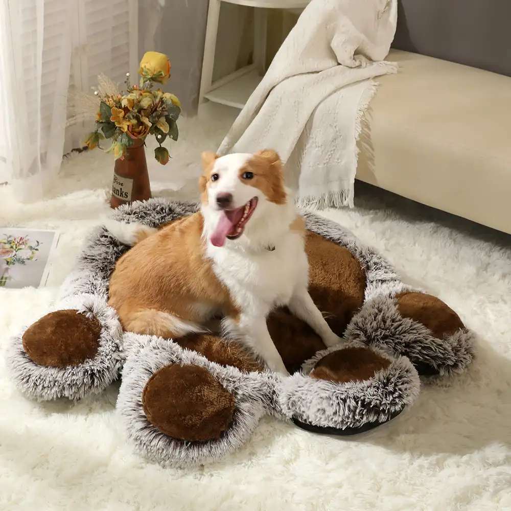 Bear Paw Plush Fluffy Comfortable Large Space Pet Mat Dog Mat - Holidayae