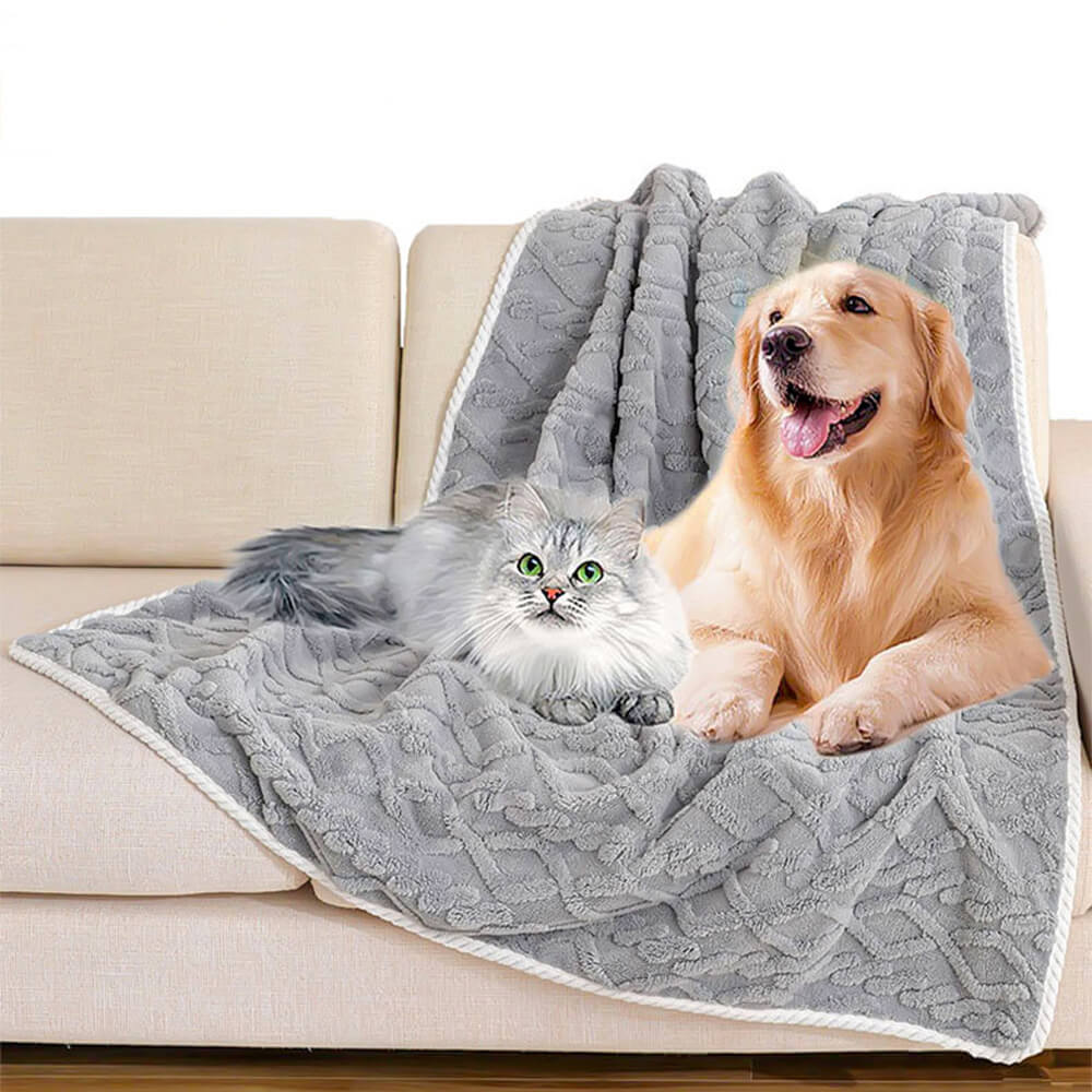 Luxurious Waterproof Soft Warm Polar Fleece Dog Blanket - Holidayae