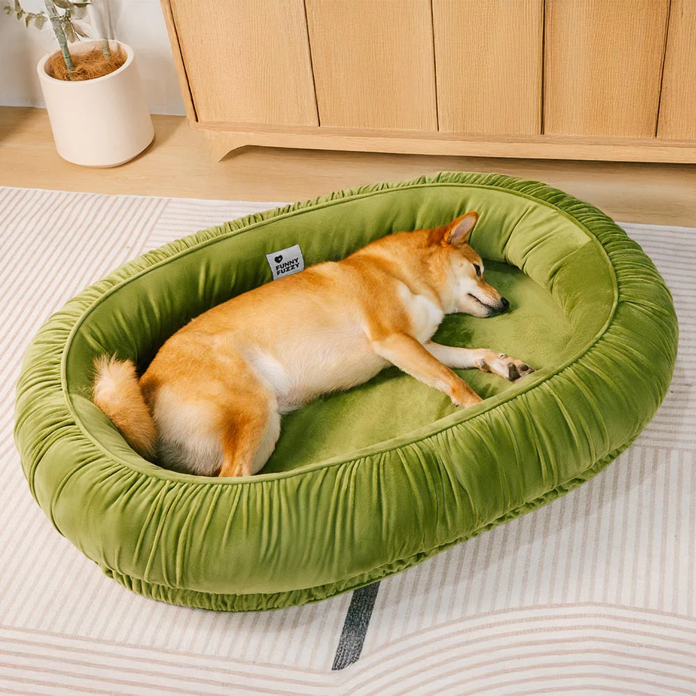 Oval Orthopedic Support Cozy Sleeping Detachable Dog & Cat Bed - Holidayae
