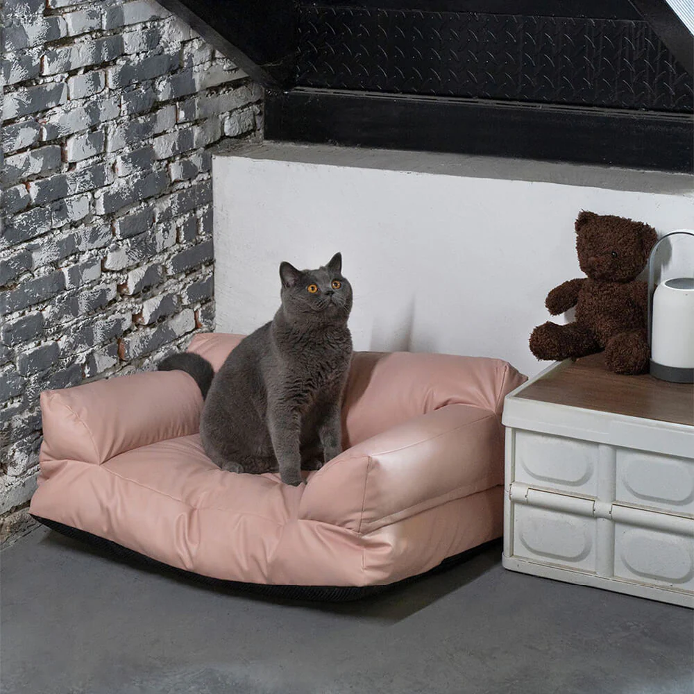 Luxury Waterproof Washable Supportive Bolster Dog & Cat Sofa Bed - Holidayae