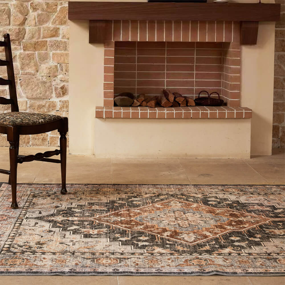 Nordic ethnic Persian style living room rug bedside - Holidayae