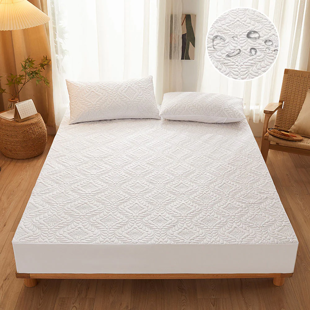 Waterproof Anti-Stain Soft Quilted Fitted Sheet Mattress Cover - Holidayae