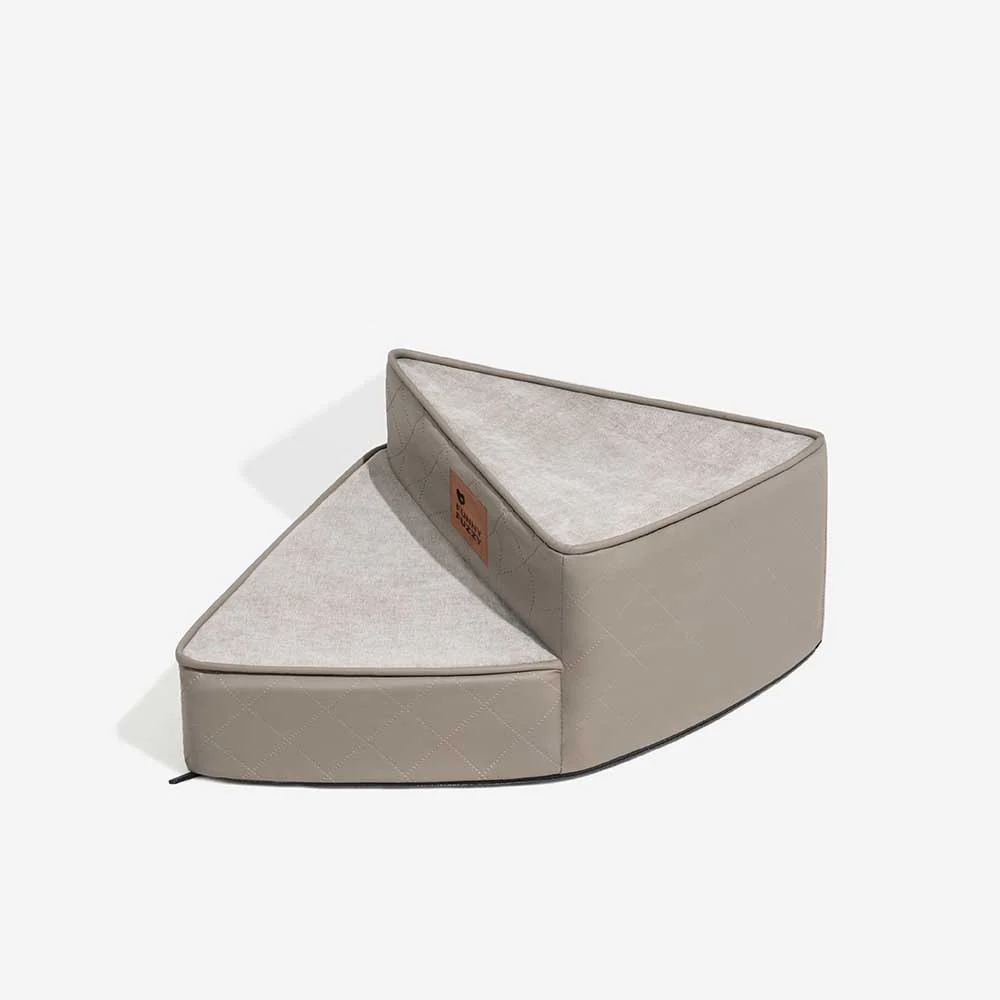 Luxe Water-repellent Faux Leather Removable Spiral Pet Stairs - StepEase - Holidayae