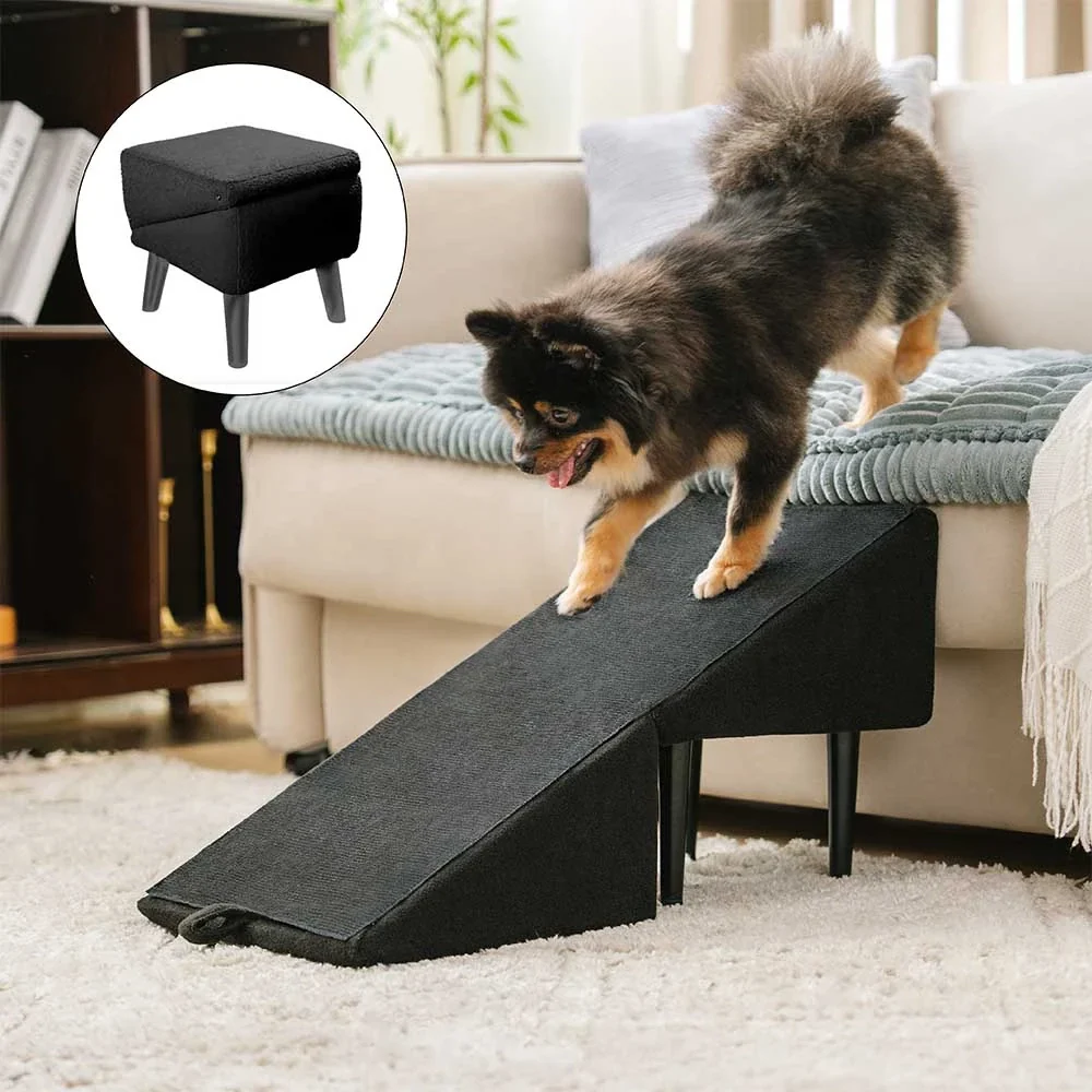 2-in-1 Convertible Wooden Home Step Stool Dog Ramp Stairs - Holidayae