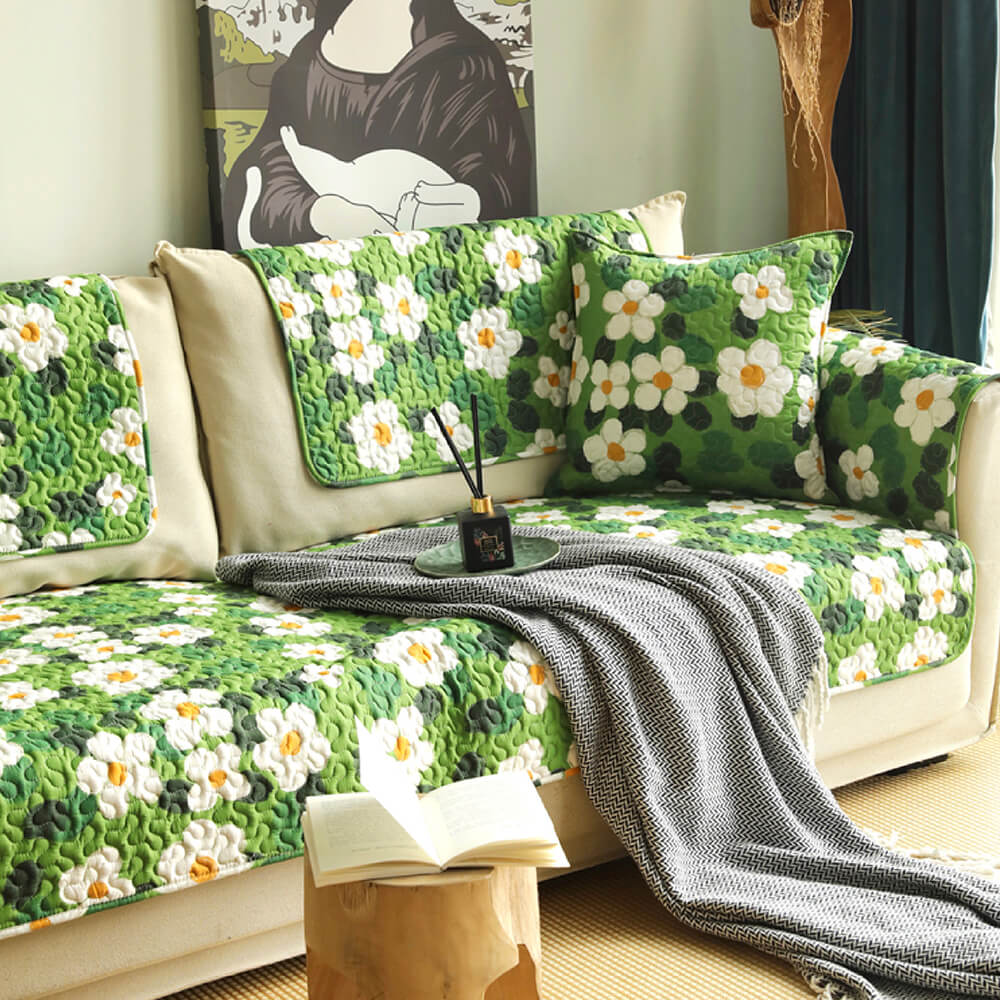 Super Soft Floral Anti-scratch Furniture Protector Couch Cover - Holidayae