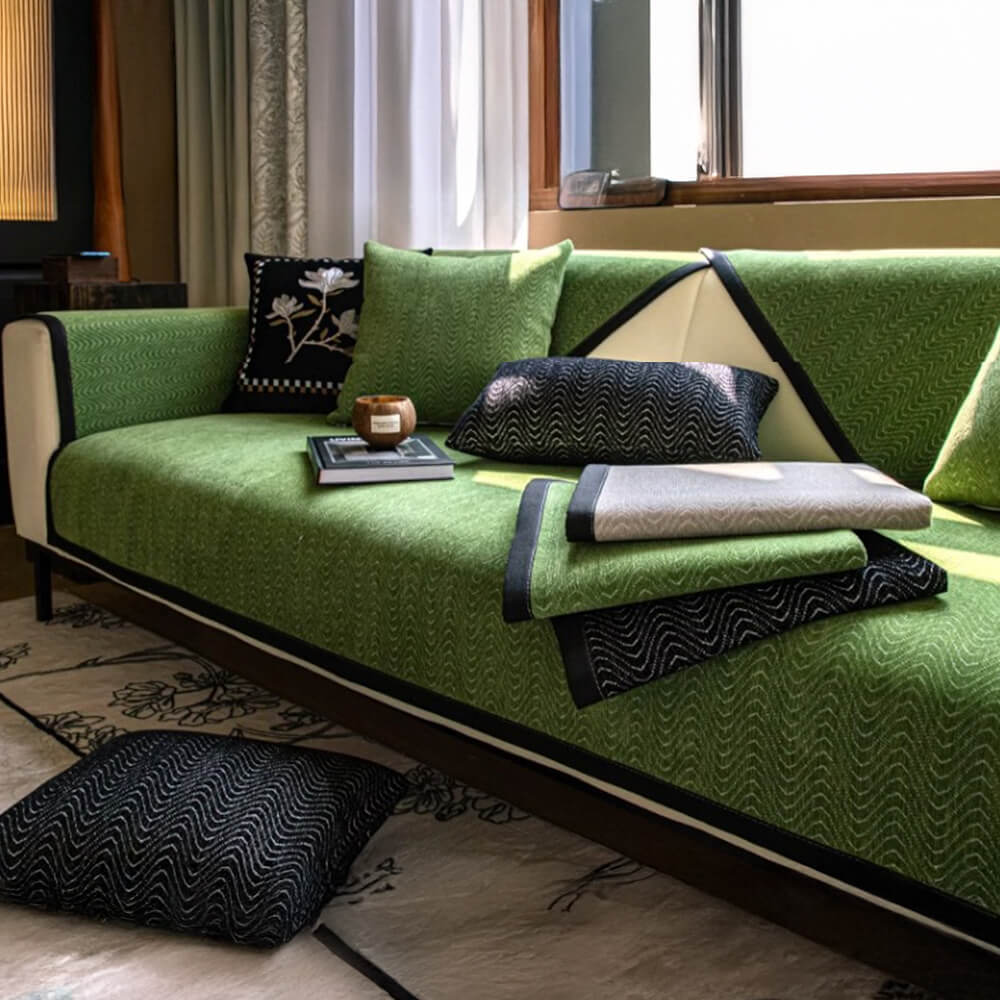 Chenille Anti-Slip Cat-Scratch Resistant Wavy Texture Premium Couch Cover - Holidayae