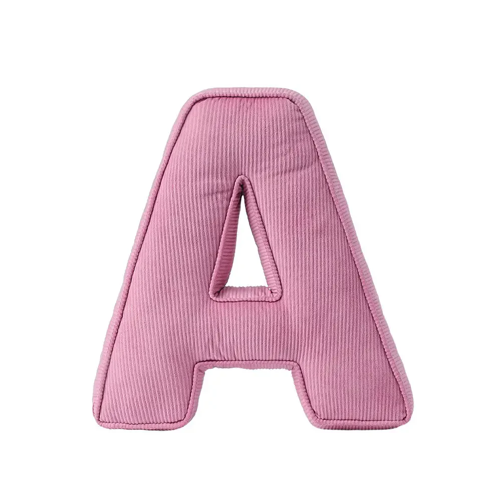 Corduroy Soft Hugging Letter Sofa Pillow - Holidayae