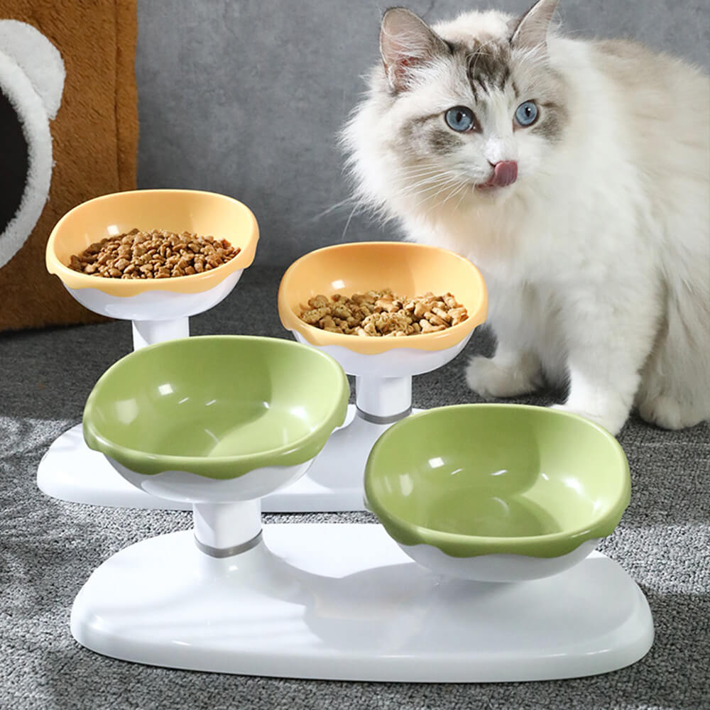 Multifunctional Adjustable Neck Protection Double Pet Bowl - Holidayae