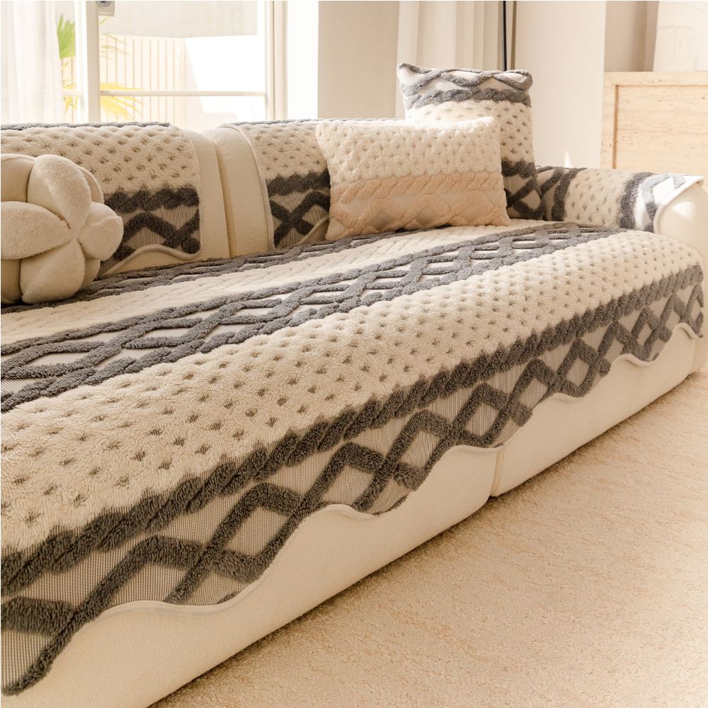 Cookie Comfortable Plush Skin-Friendly Non-Slip Couch Cover - Holidayae
