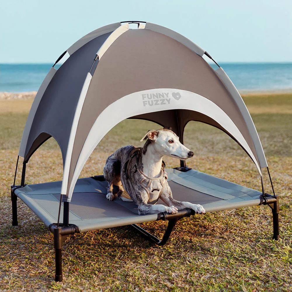 Multi-Functional Breathable Cooling Elevated Dog Bed with Canopy - PawAir - Holidayae