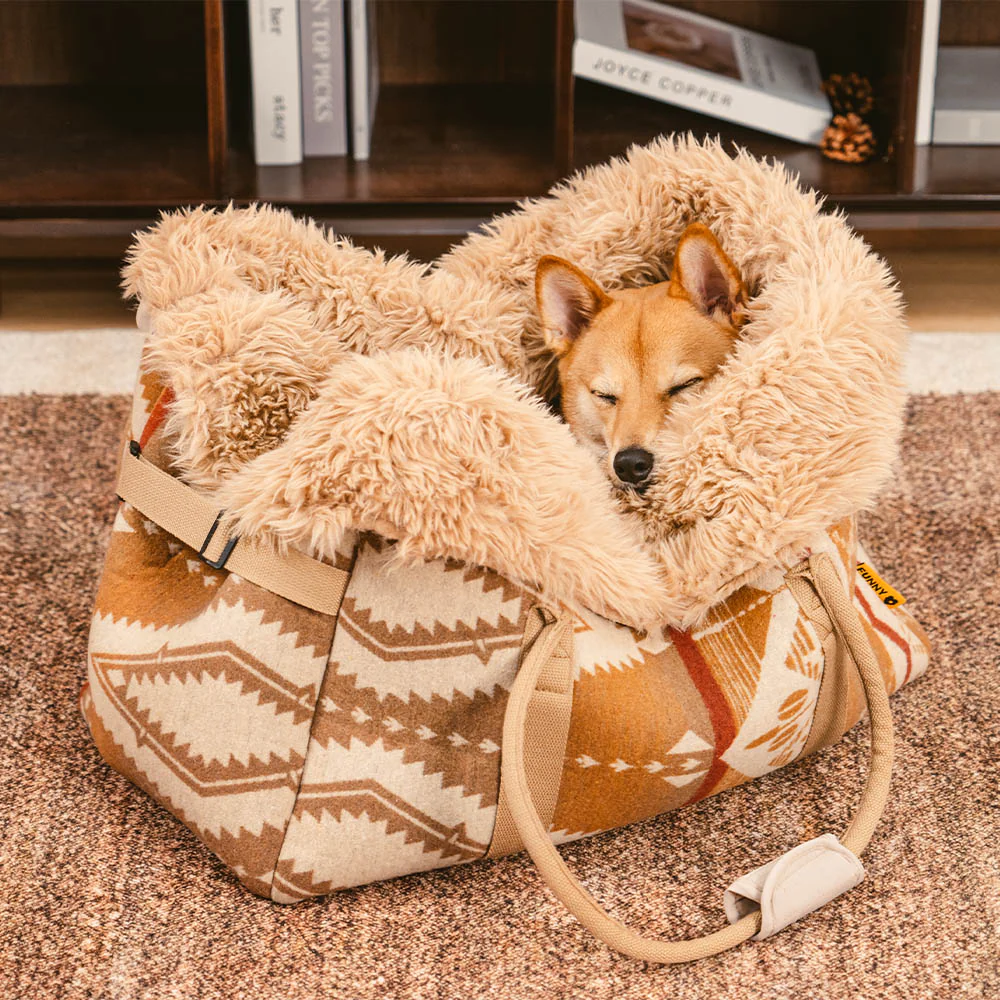 Large Reversible All-Season Indie Boho Pet Carrier and Dog Snuggle Sleeping Bag - Wondernap - Holidayae