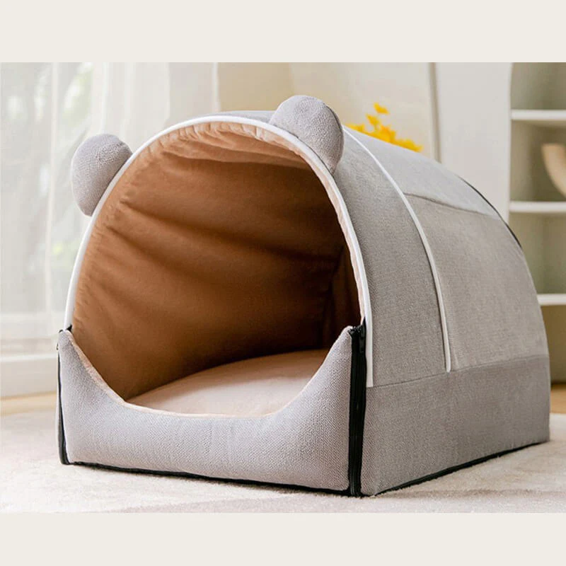 2 in 1 Cute Bear Ears Removable Dog House - Holidayae