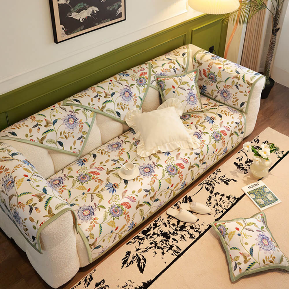All-Season Cooling Pastoral Floral Couch Cover - Holidayae