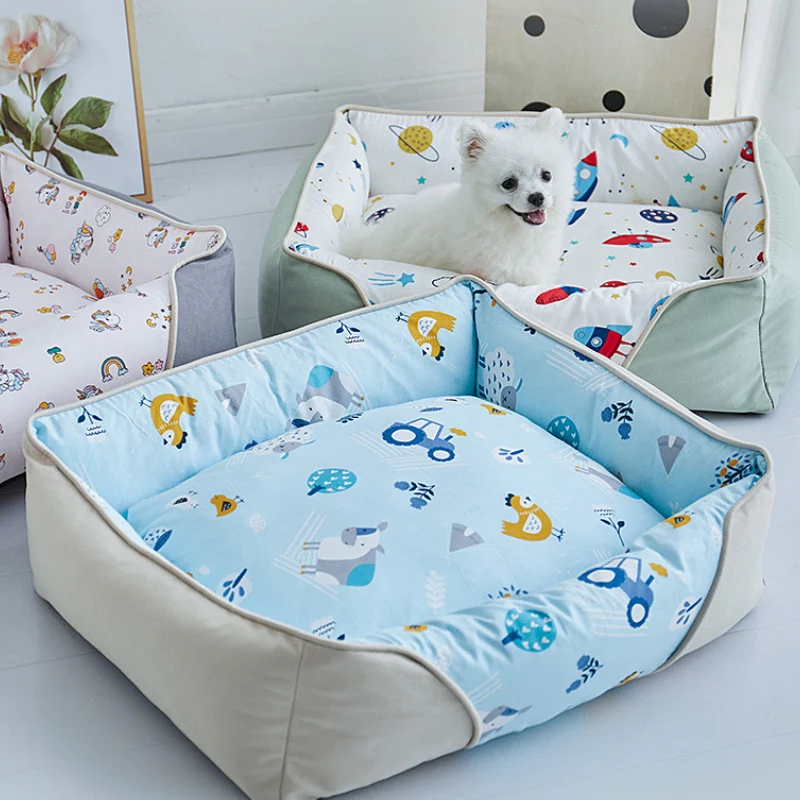 Cartoon Soft Neck Guard Dog Bed - Holidayae
