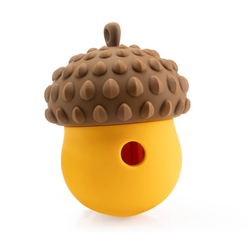 Pinecone Shape Interactive Leaking Food Ball Slow Feeder Dog Toy - Holidayae