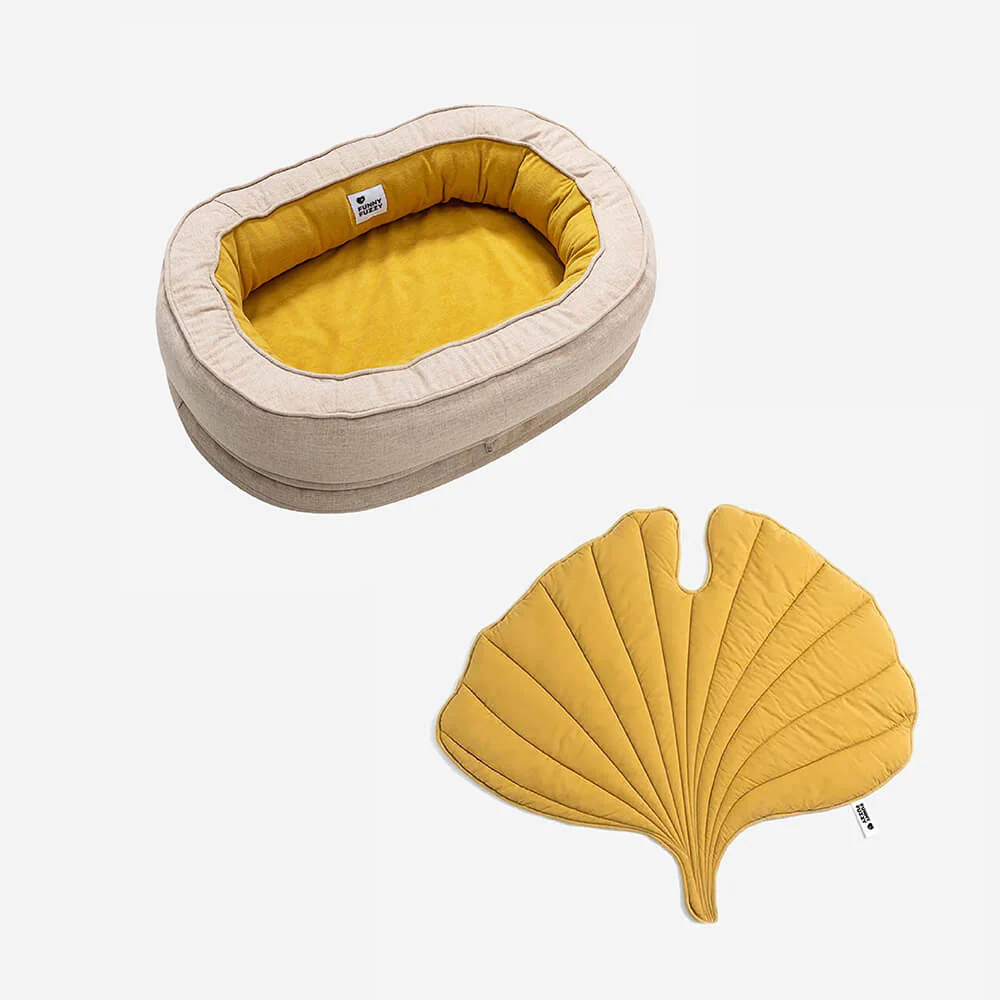 Leaf Shape Dog Blanket With Donut Dog Bed Luxury Dog Gifts - Holidayae