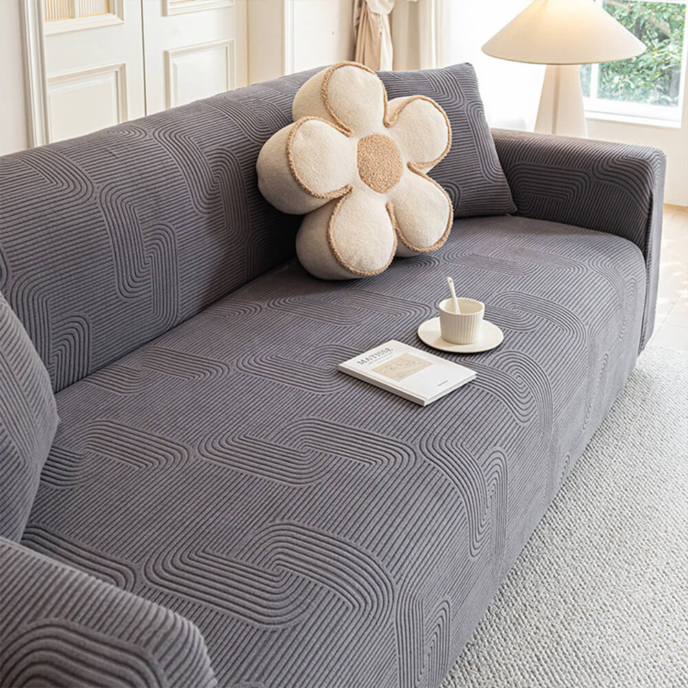 All-Seasons Polar Fleece Elastic Full Wrap Anti-Scratch Couch Cover - Holidayae