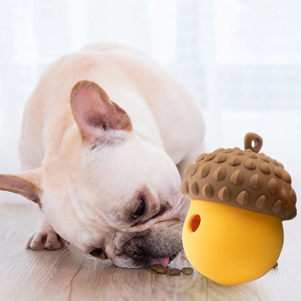 Pinecone Shape Interactive Leaking Food Ball Slow Feeder Dog Toy - Holidayae